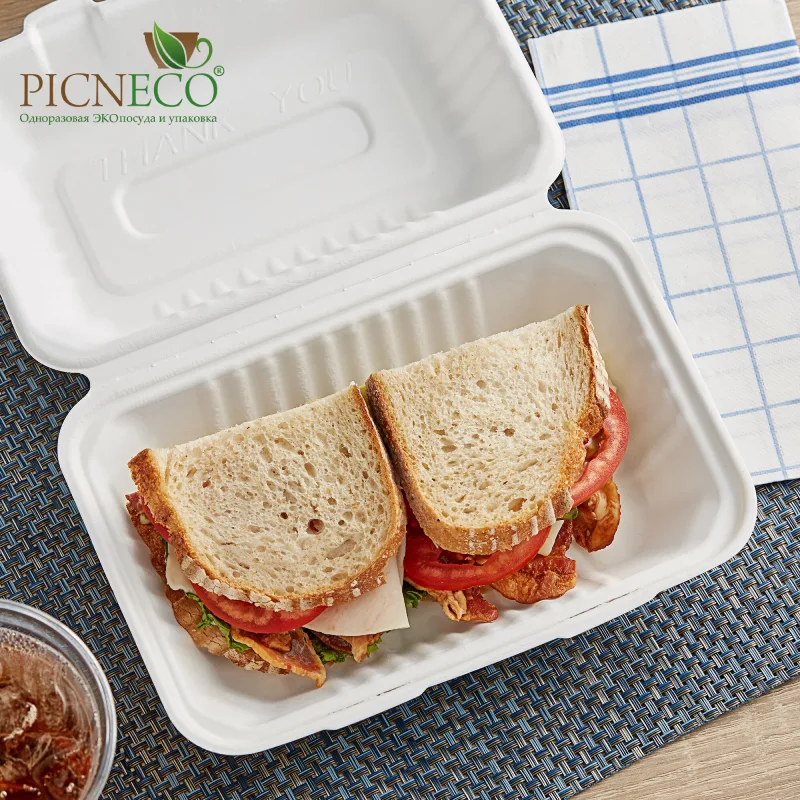 товар Ланч бокс из целлюлозы, 230x155x80, 1000мл, белый LB110